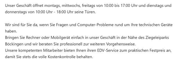 EDV Dienstleistungen für 74366 Kirchheim (Neckar)